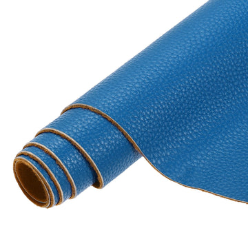 Faux Leather Fabric Sheets, 54x36 Inch Waterproof (Blue)