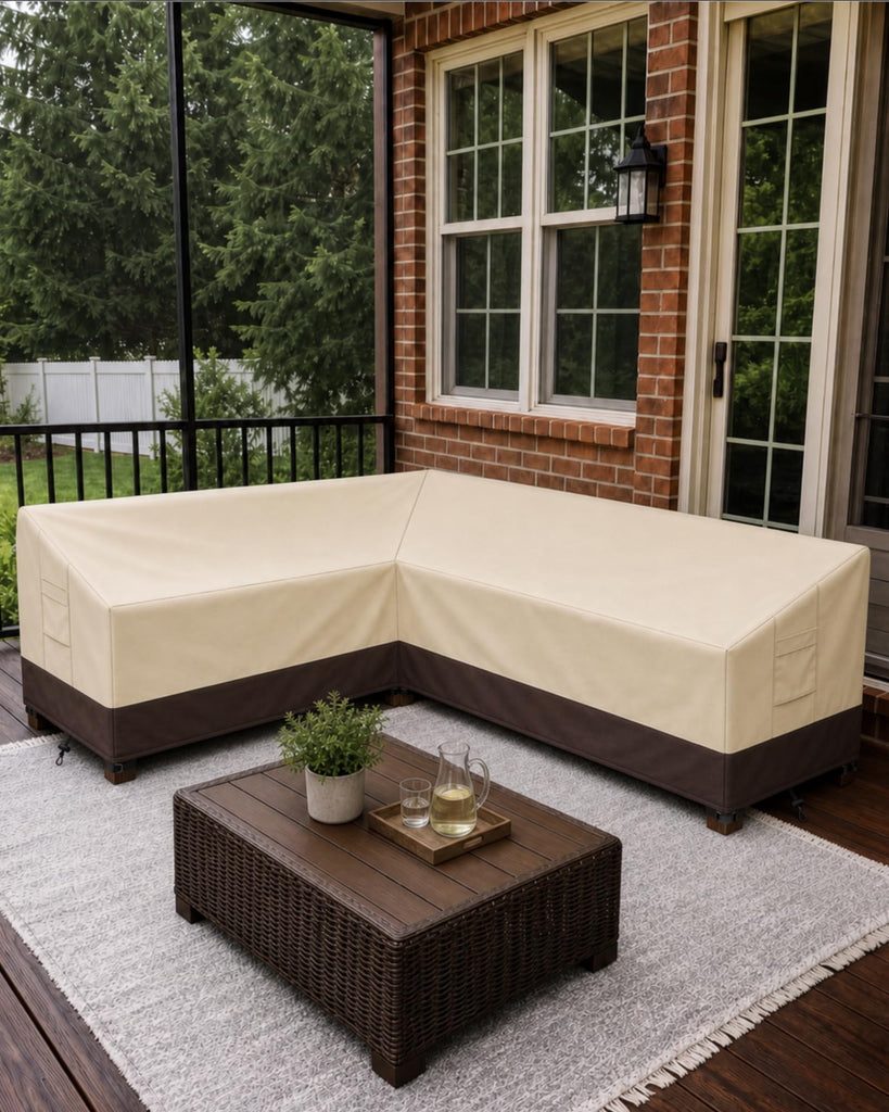Outdoor Sectional Cover L-Shaped & Patio Furniture Covers Waterproof