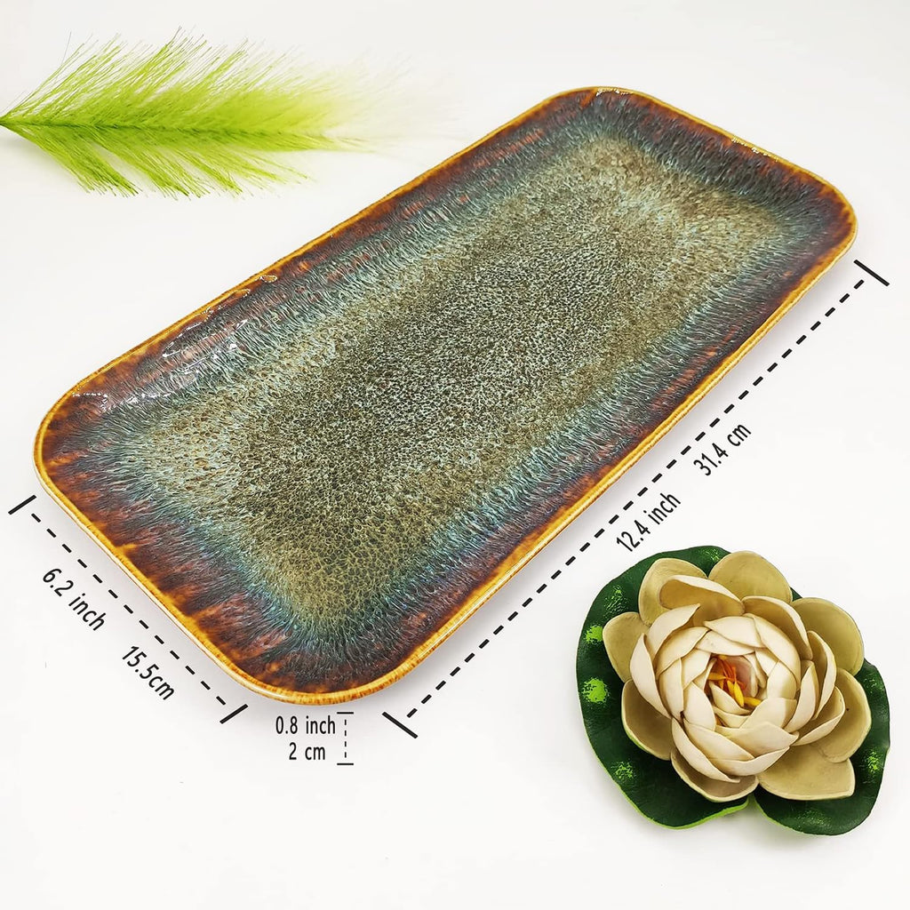 Ceramic Dinner Plates Dish Set, Set of 4, Microwave Oven and Dishwasher Safe,Scratch Resistant, Dinnerware Kitchen