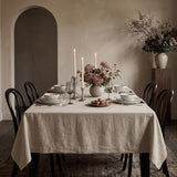 Linen Natural Tablecloth 60 x 108 Inch - 100% Pure Linen Rectangular Tablecloth - Machine Washable T