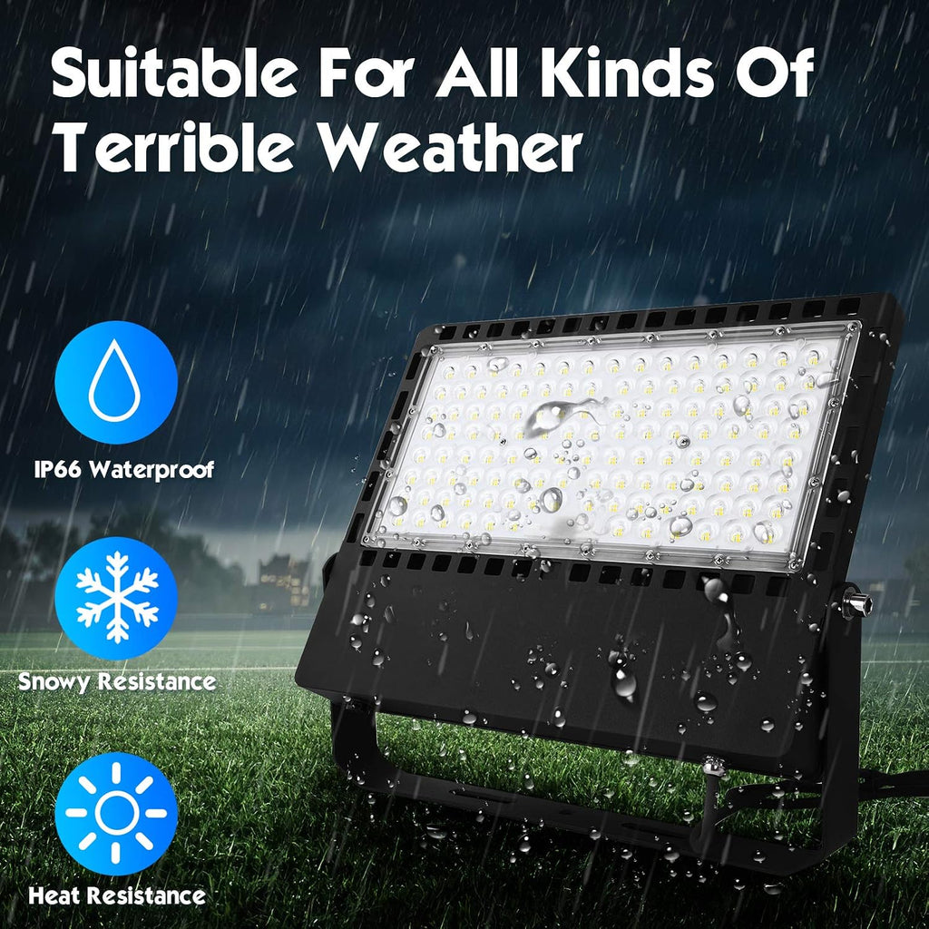 240W LED Stadium Lights,90000LM Dusk to Dawn Photocell Flood Light Outdoor,110 to 277 Volts,IP67,ETL