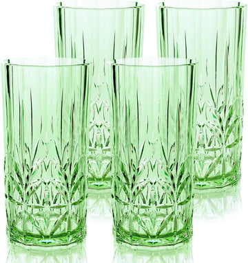 Shatterproof Tritan Tall Tumbler, Set of 4, 18oz - Myrtle Beach Drinking Glasses - Unbreakable Plastic Drinking
