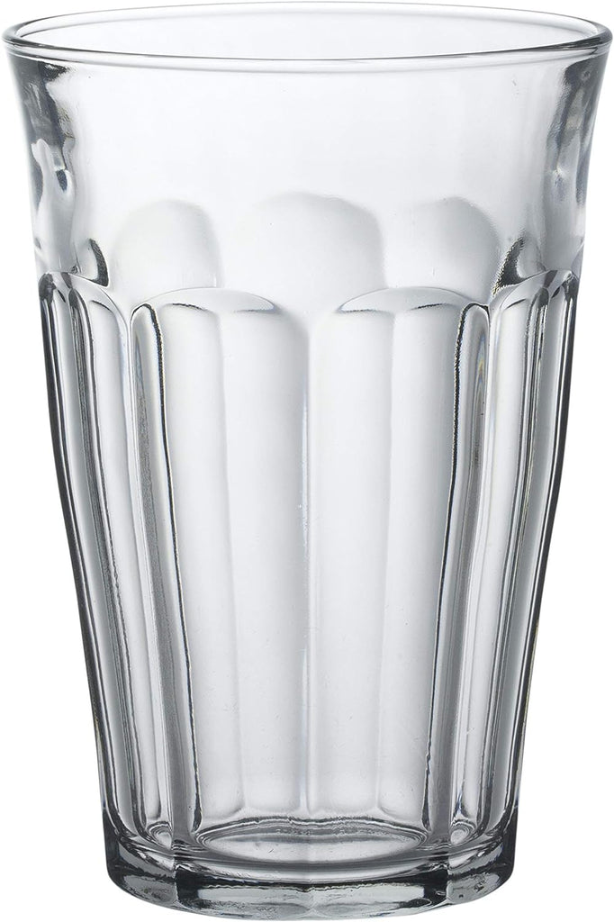 Tempered Glass, Made In France Picardie Clear Tumbler, Set of 6, 12.62 oz.
