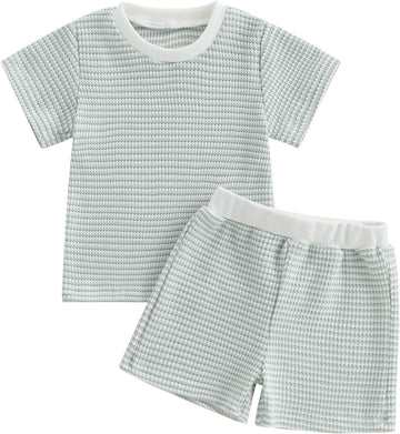 Baby Boy Summer Outfit Striped T-shirt Toddler Boy Summer Clothes 6 12 2 3 4 Kids Boy Short Set