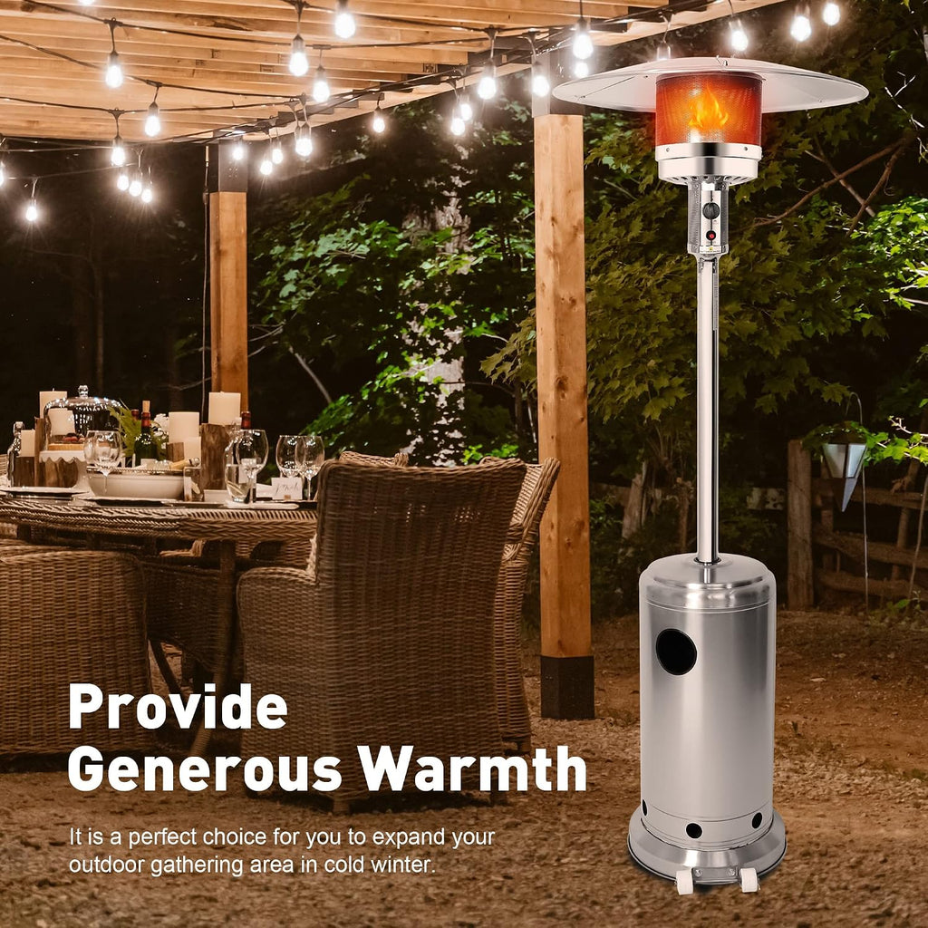 Patio Heater, 36,000 BTU Outdoor Propane Heater, 7 FT Outdoor Patio Heater with Wheels, Tip-Over Protection , Garden