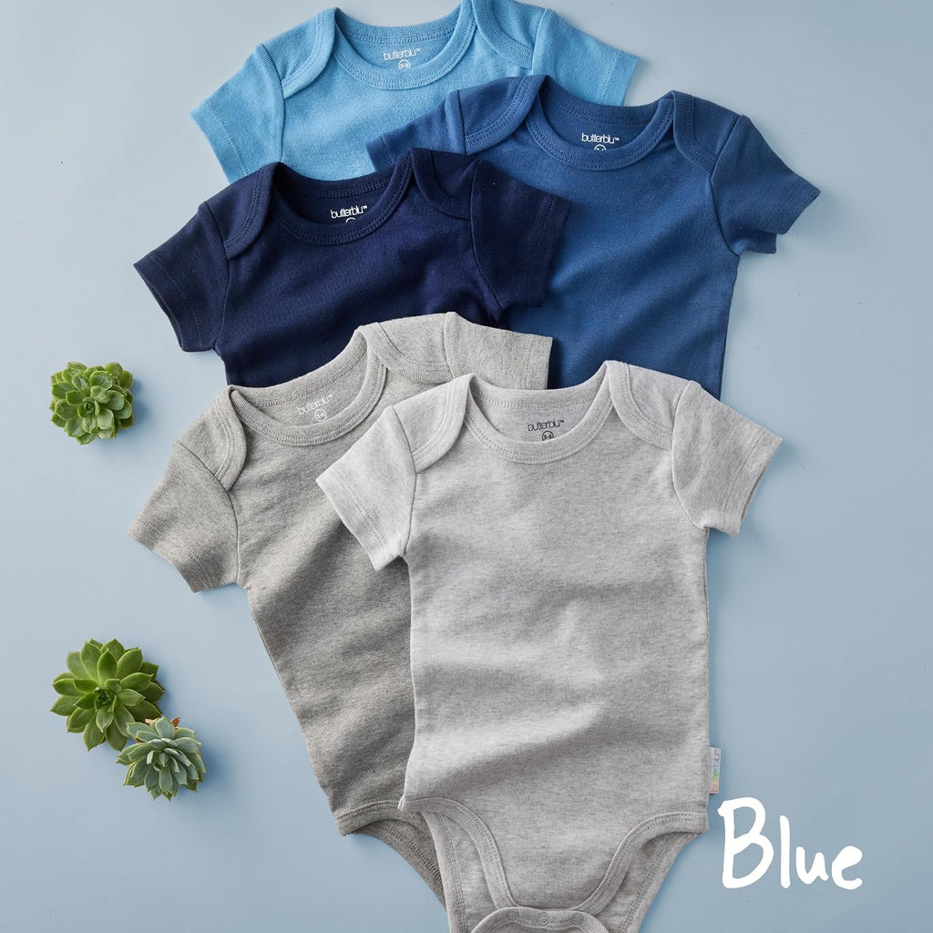 Avery Multipack Short Sleeve Bodysuits 100% Organic Cotton