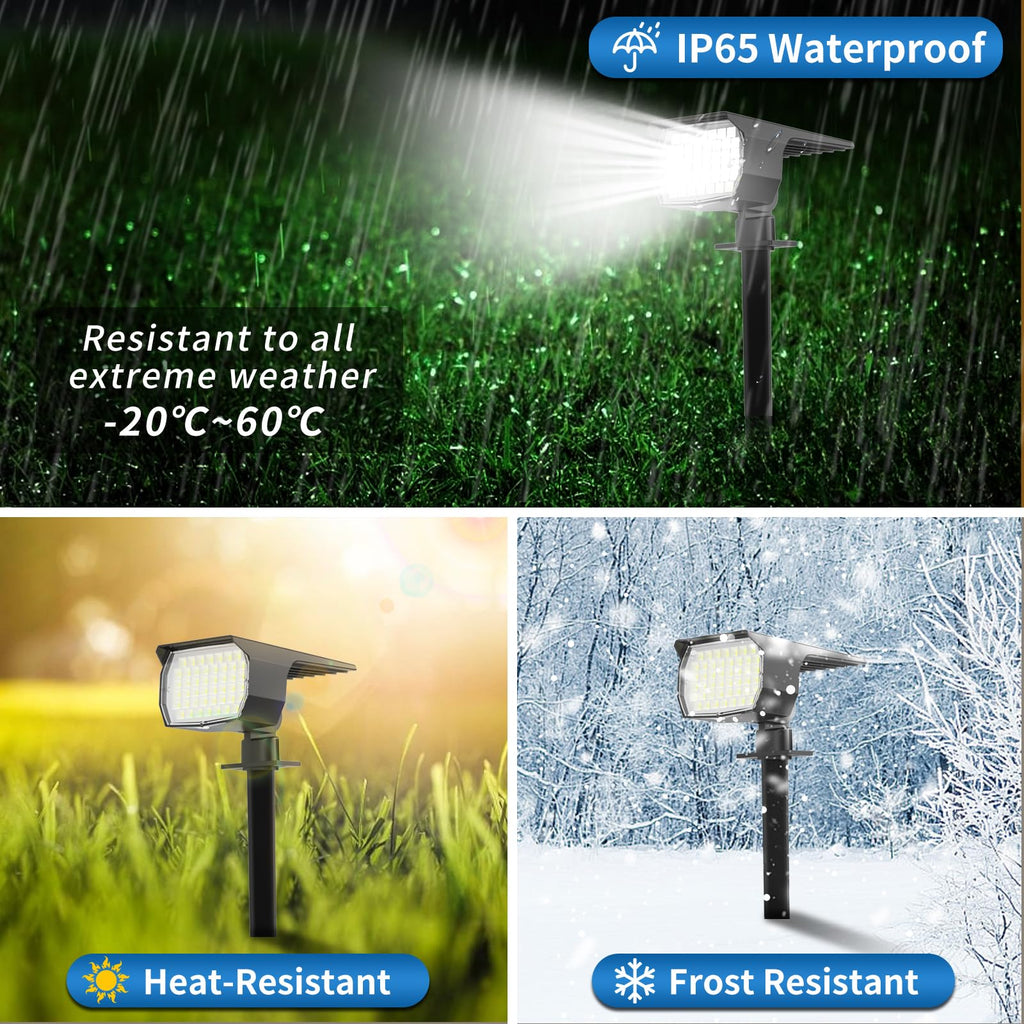 Solar Spot Lights Outdoor Landscape Spotlights 12 Pack Cool White