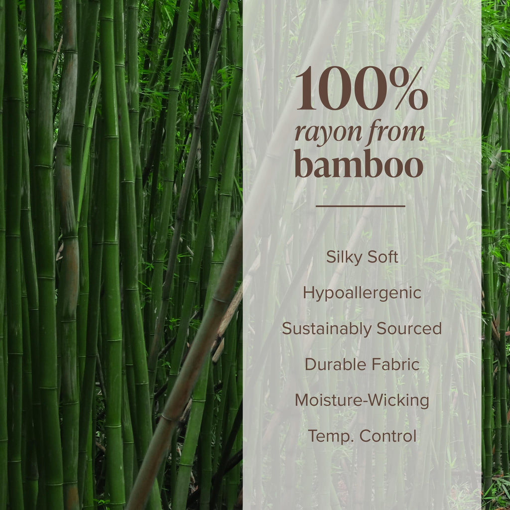 100% Rayon Made from Bamboo Pillowcase Set (Body, Light Grey)