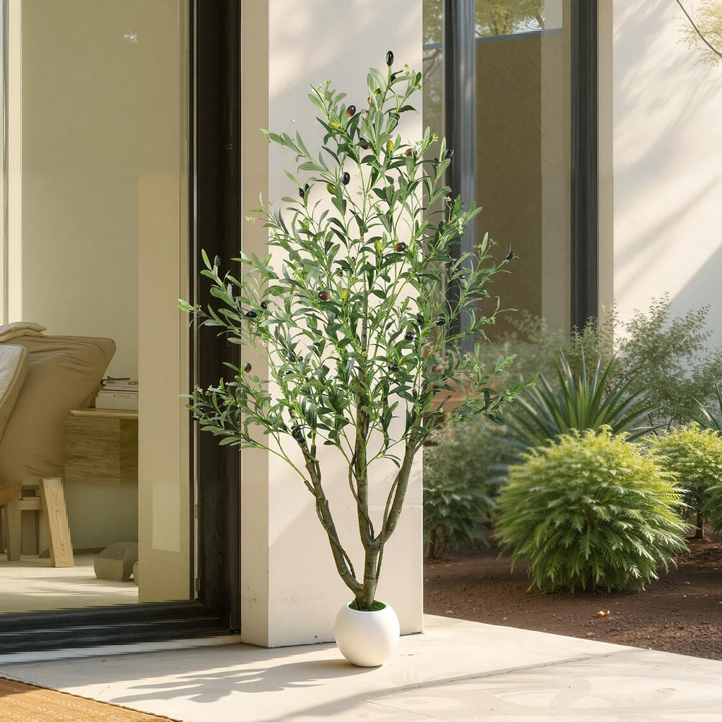 Artificial Olive Tree 5FT, Indoor Outdoor Faux Tree