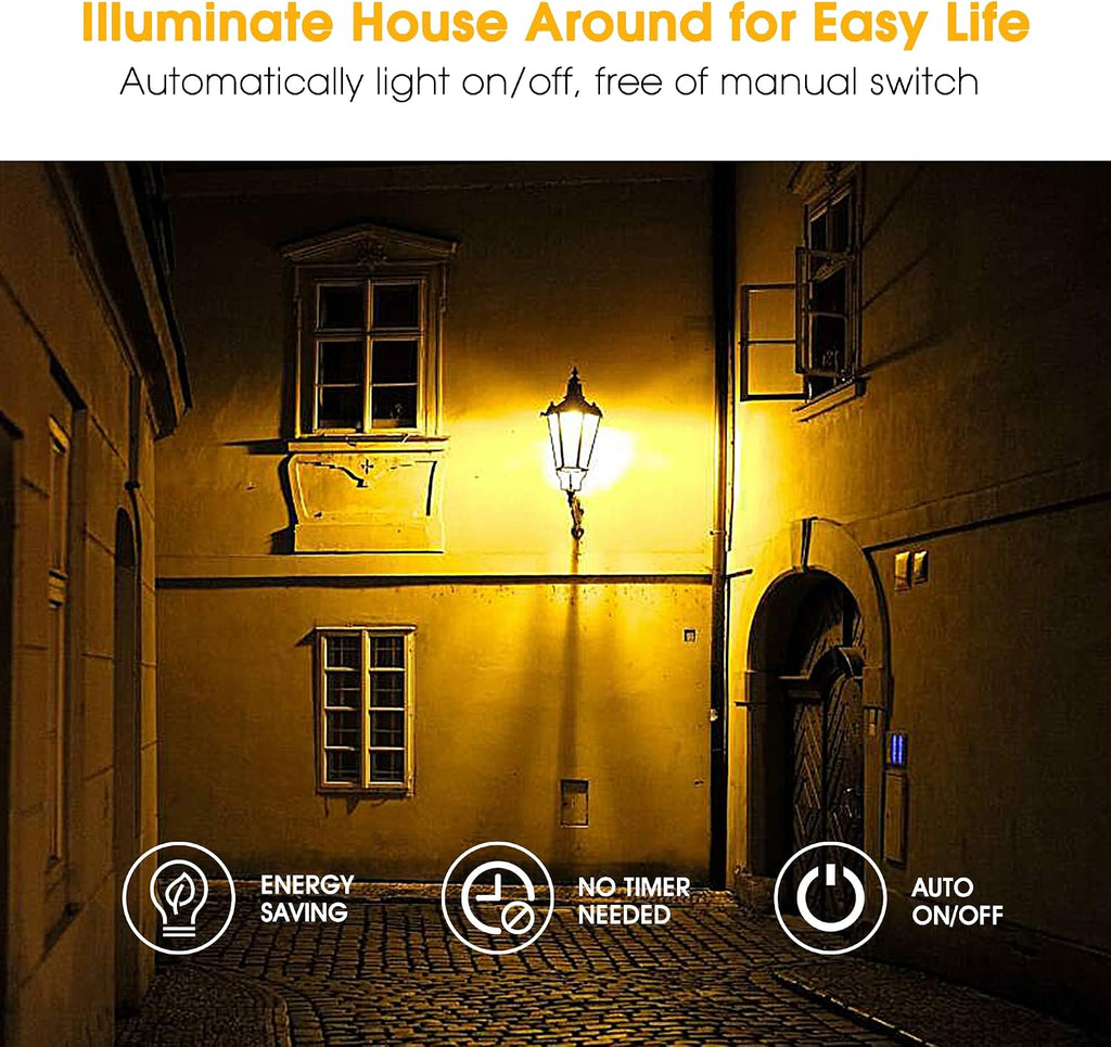 Dusk to Dawn Bug Light Bulbs Outdoor, 6W LED Yellow Bulb for Porch