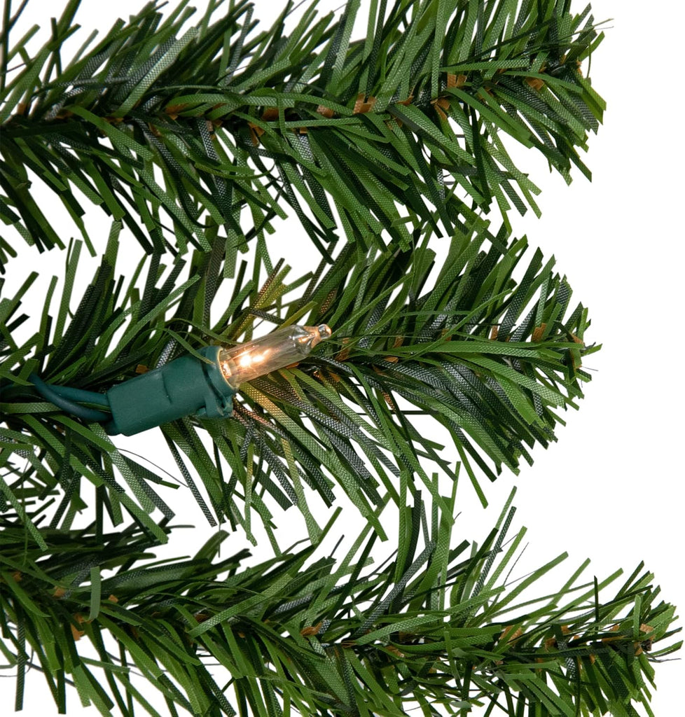 Pre-Lit Canadian Pine Artificial Christmas Wreath - 48" - Clear Lights