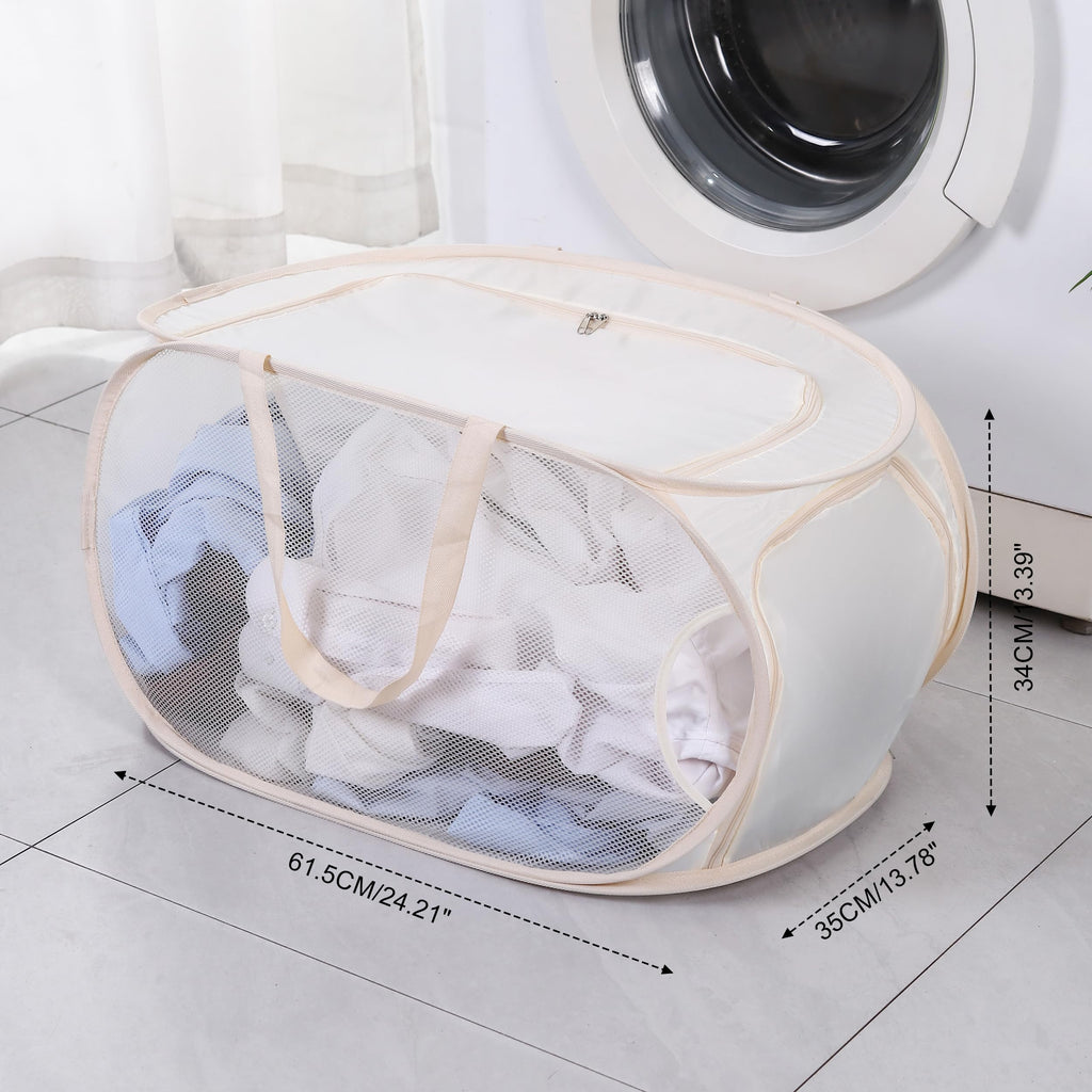 4 Pcs Collapsible Laundry Baskets, Pop-up Laundry Hamper