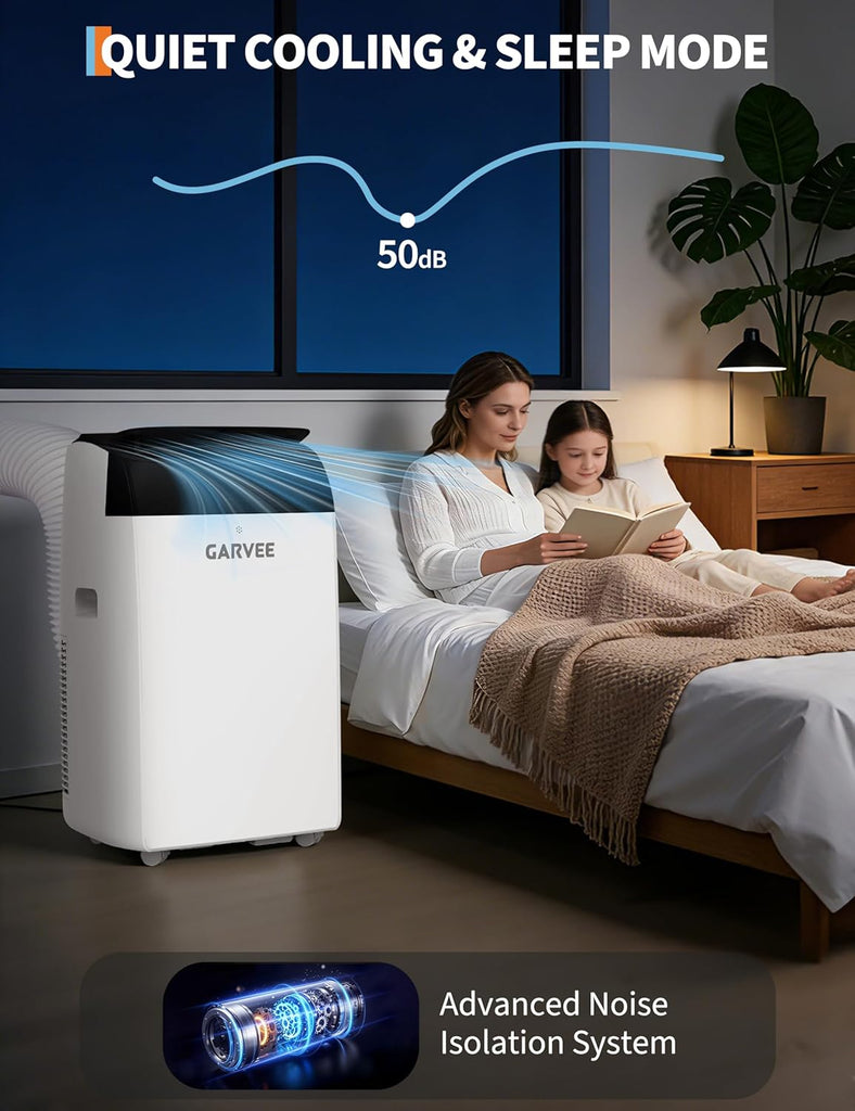 14000 BTU Portable Air Conditioner, 3-in-1 Indoor AC Unit with Cooling, Dehumidifier, Fan, 24-Hour Timer