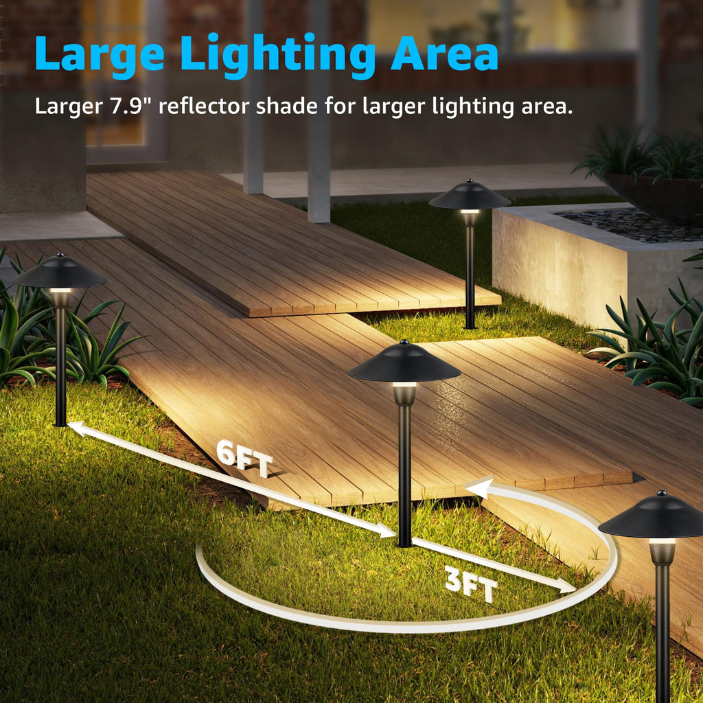 LED Low Voltage Landscape Lighting 12V Landscape Lighting Kit with Connectors, Low Voltage Pathway Lights