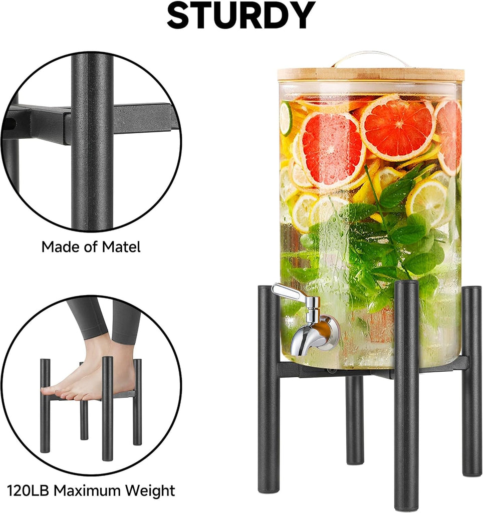 Adjustable Drink Dispenser Stand,Beverage Dispenser Stand only,Fit 1-3 Gallon Container,Water Jug Jar,Beverage