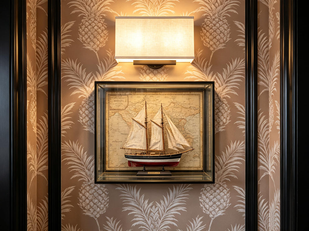Linen Fabric Boho Wall Sconce Stairwell Indoor Light