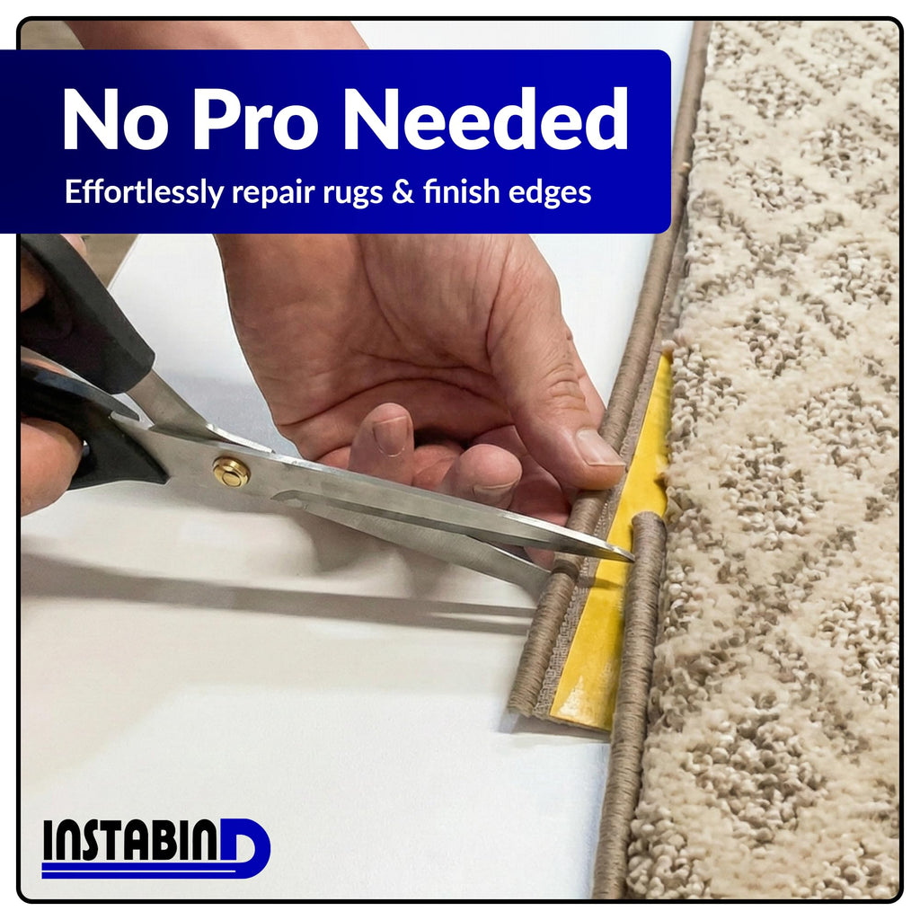 DIY Carpet Binding Tape - Regular Style Edge Trim - Beige, 54 LFT