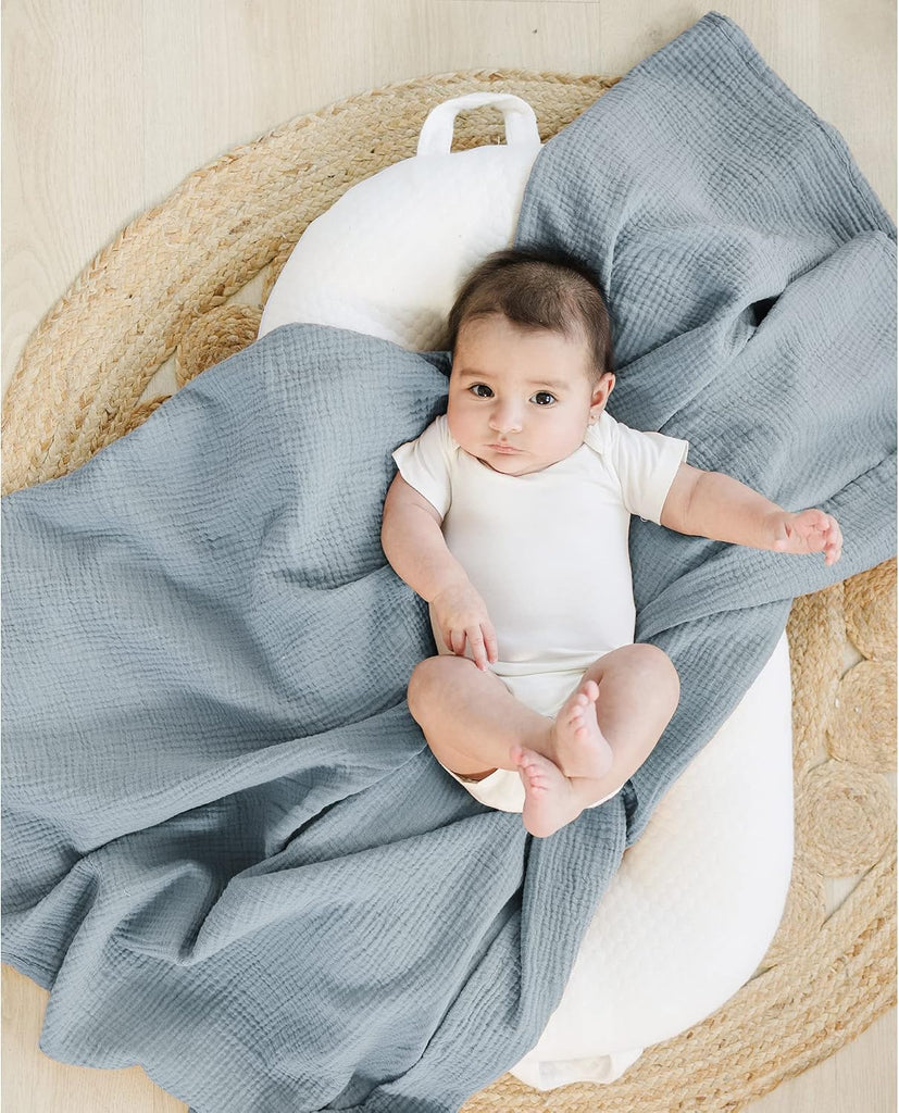 Pack Muslin Baby Swaddle Blankets, 47 x 47 in Receiving Blankets