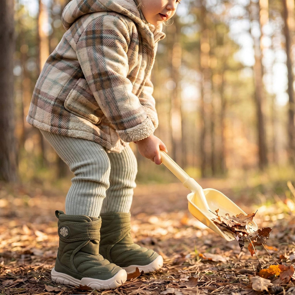 Toddler Snow Boots Boys Girls Barefoot Furry Wide Winter Boots