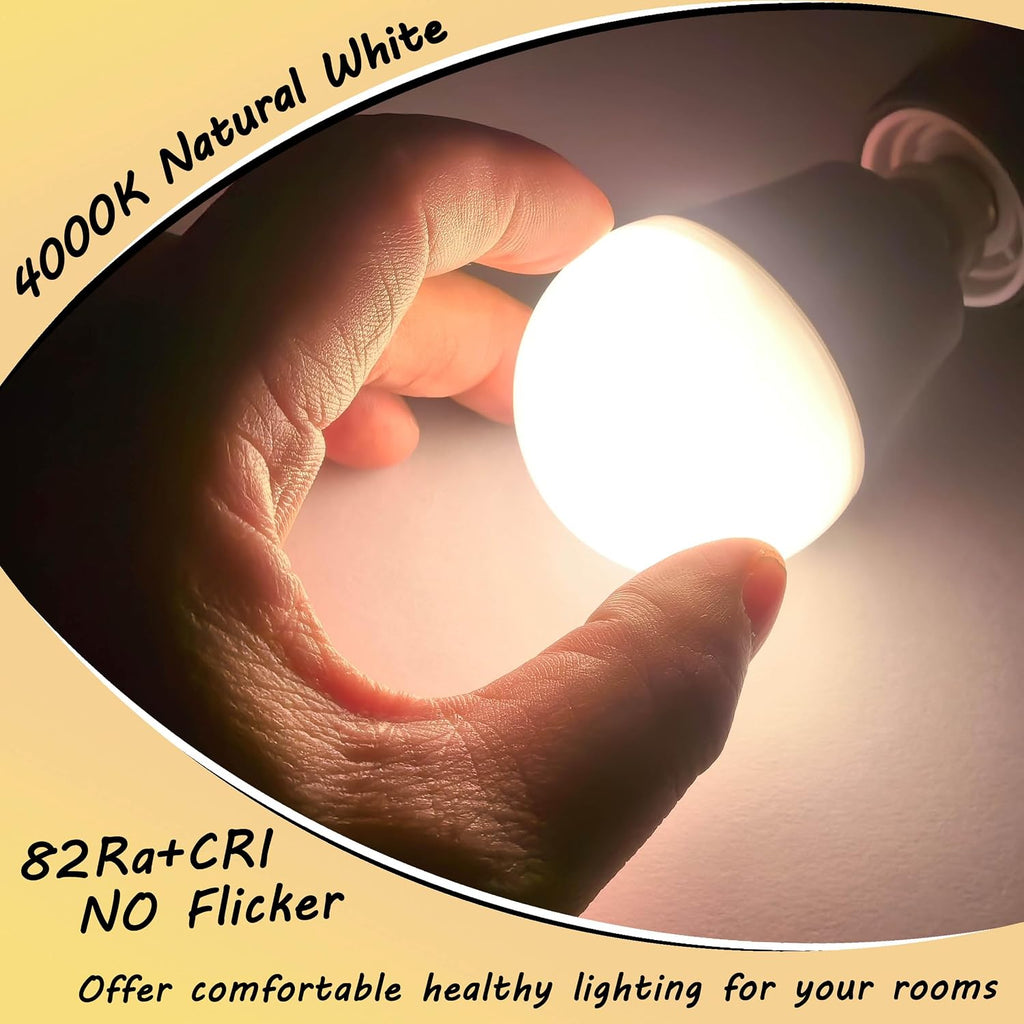 A15 G45 Globe Shape Candelabra E12 Small Base Bulb 6W 4000K Natural White