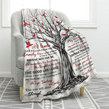 Memorial Gifts Blanket Cardinal Throw Blanket