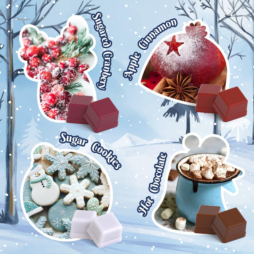 Winter Scented Wax Melts, Holiday Soy Wax Cubes for Wax Warmer