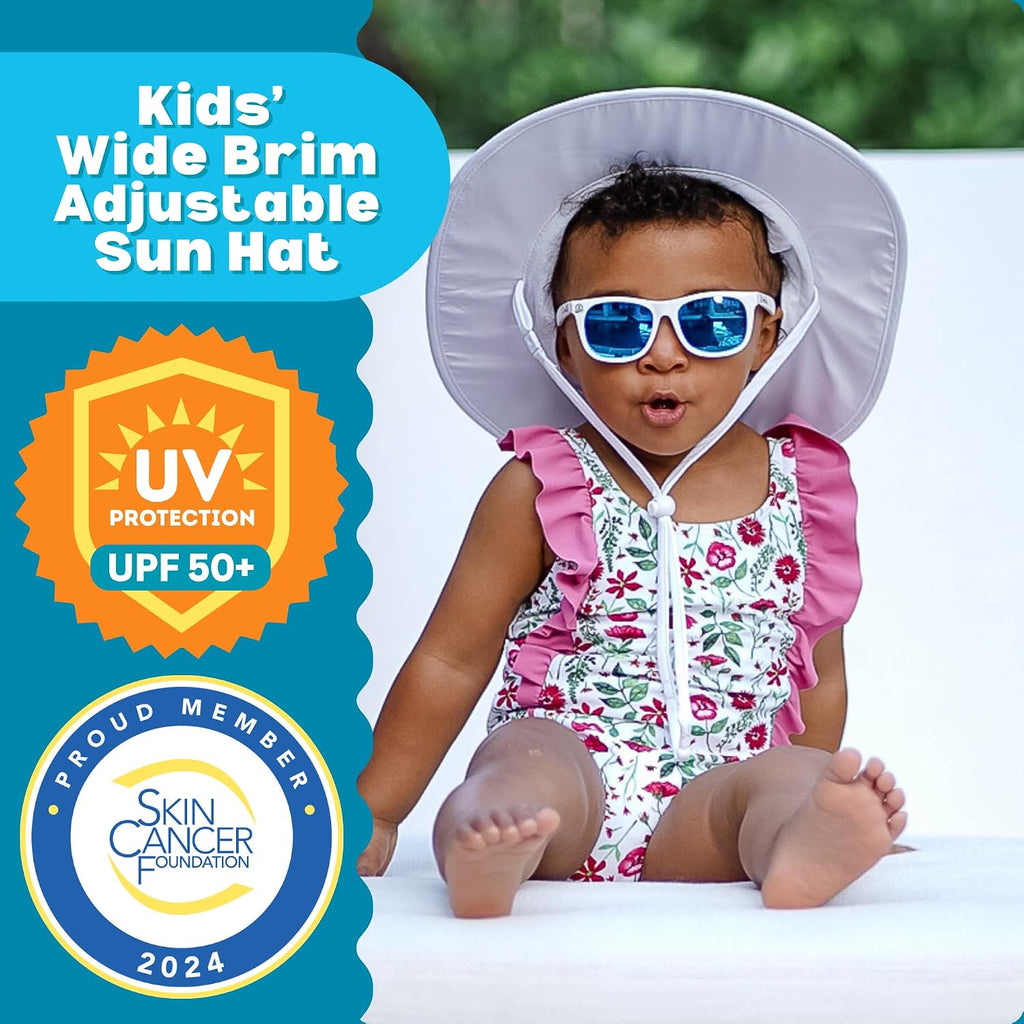 UPF 50 Kids' Wide Brim Sun Hat, Sun Protection Hat - Baby & Toddler