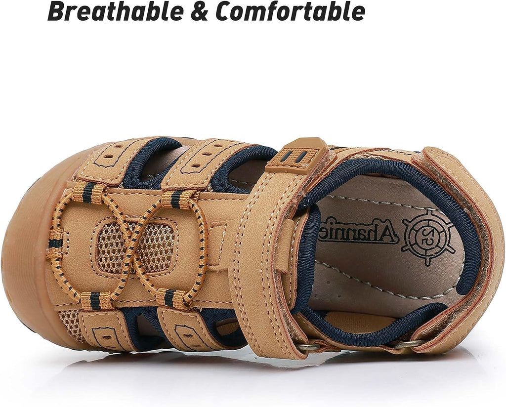 Toddler Sandals for Boys Girls Kids Closed Toe Outdoor Summer Shoes