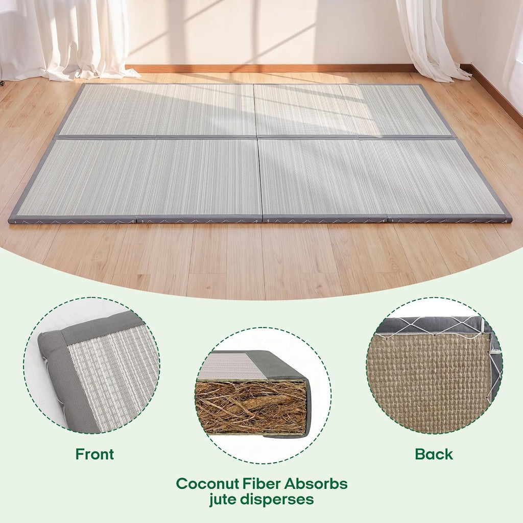 Japanese Tatami Mat, Foldable Floor Sleeping Pad Futon Mattress