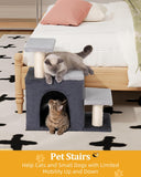 3-in-1 Pet Stairs for Cats, Dog Steps for Small Doggie Rabbits, 6.29''Depth Cat Stairs