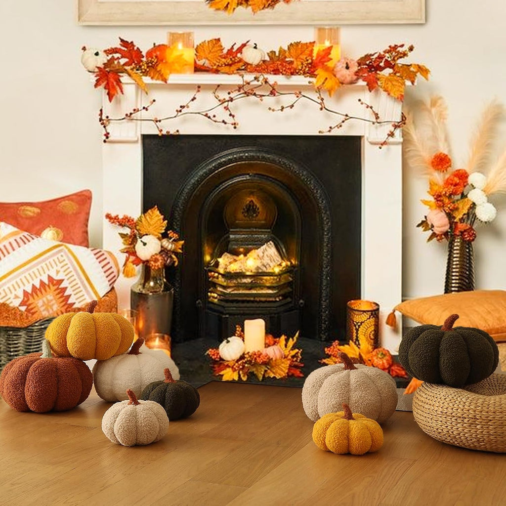 Halloween Pumpkin Pillows, Brown Pumpkin Shaped Throw Pillows Gifts, Fall Room Decoration, Small Cute Halloween