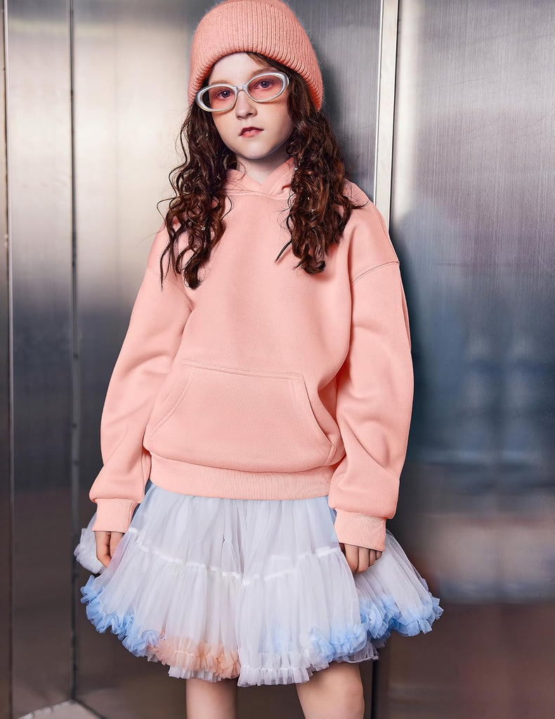 Girls Oversized Hoodies Fleece Pullover Sweatshirts Kids Fashion Casual Outfits Fall Winter Clothes