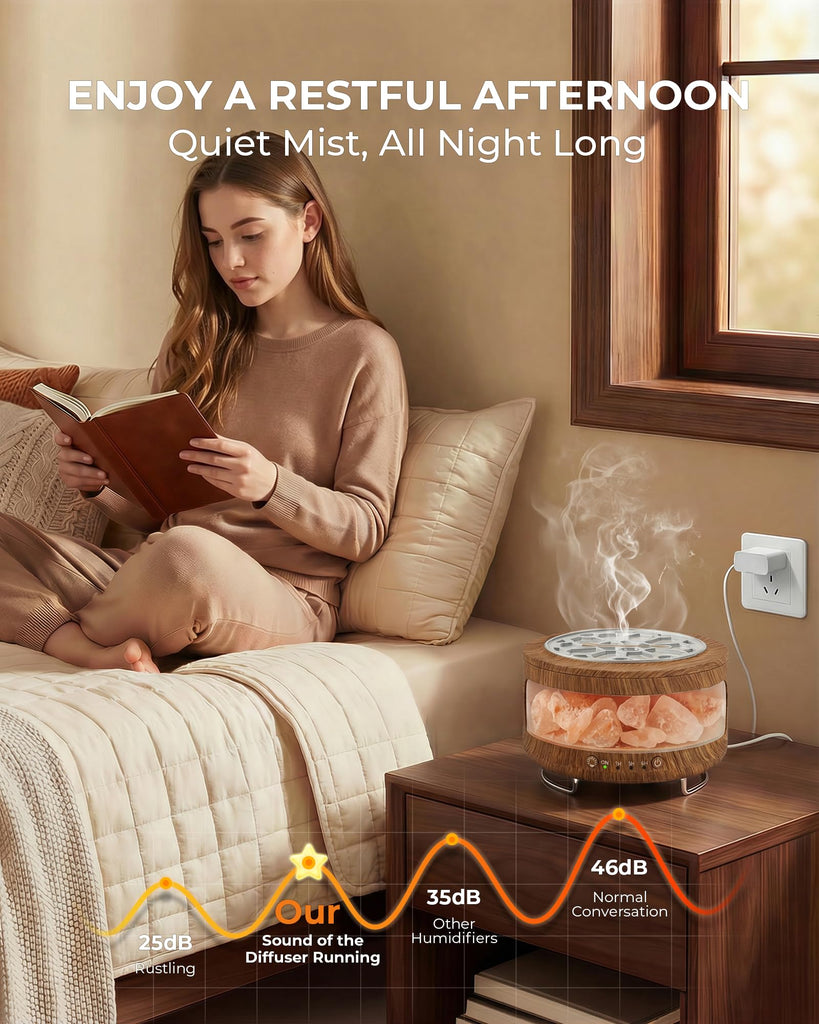 Essential Oil Diffuser with Himalayan Salt Lamp, Scent Diffusers