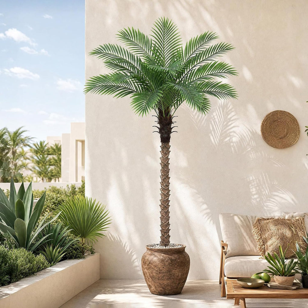 6FT Artificial Phoenix Palm Tree for Outdoors, Tall Fake Palm Tree