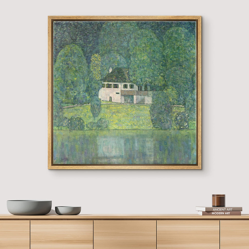 Canvas Print Wall Art Litzlberg on Attersee by Gustav Klimt Historic Classic Illustrations Fine Art Decorative