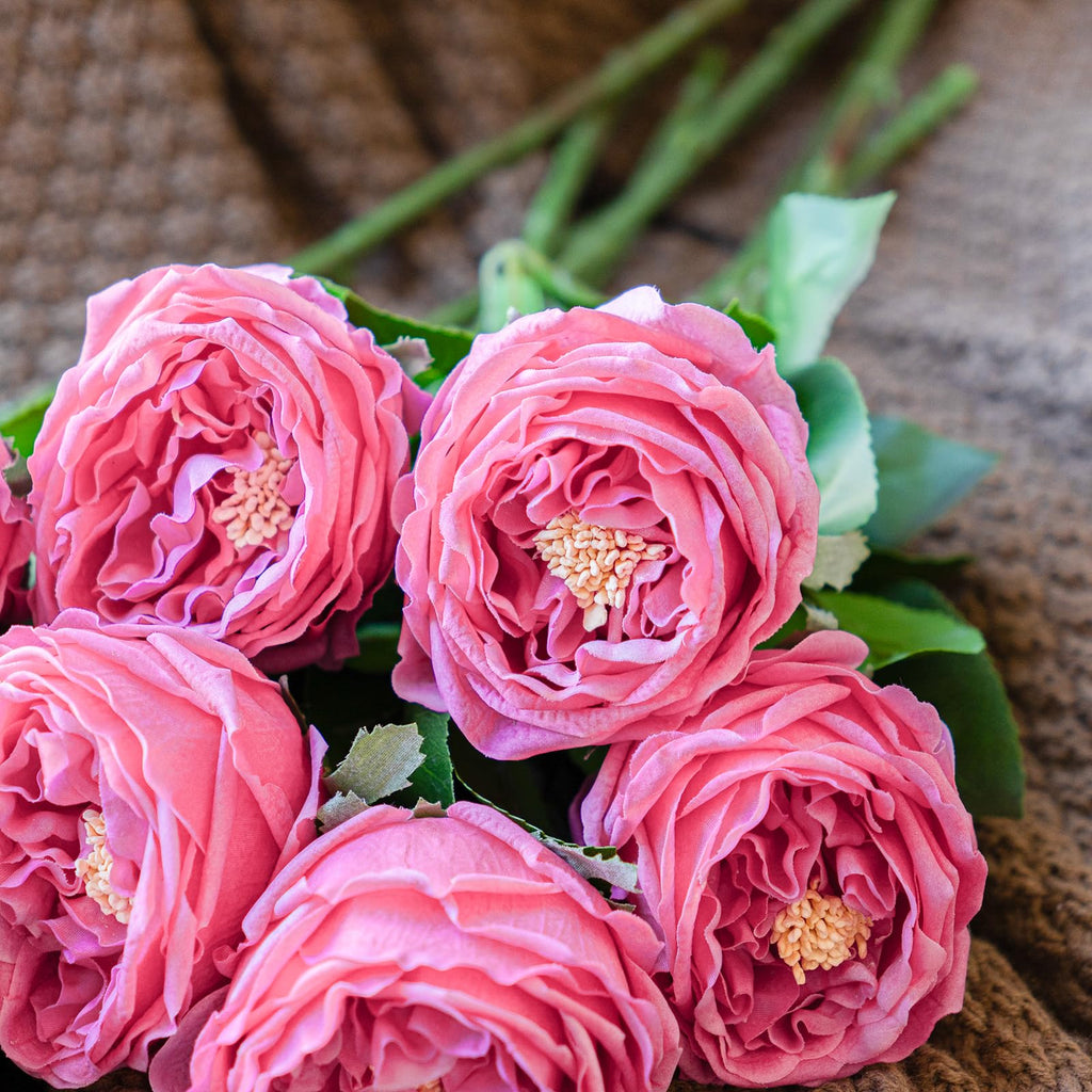 Fake Flowers for Decoration Home Decor Artificial Flowers Austin Rose Peony Latex Fake Flower Living Room Decoration