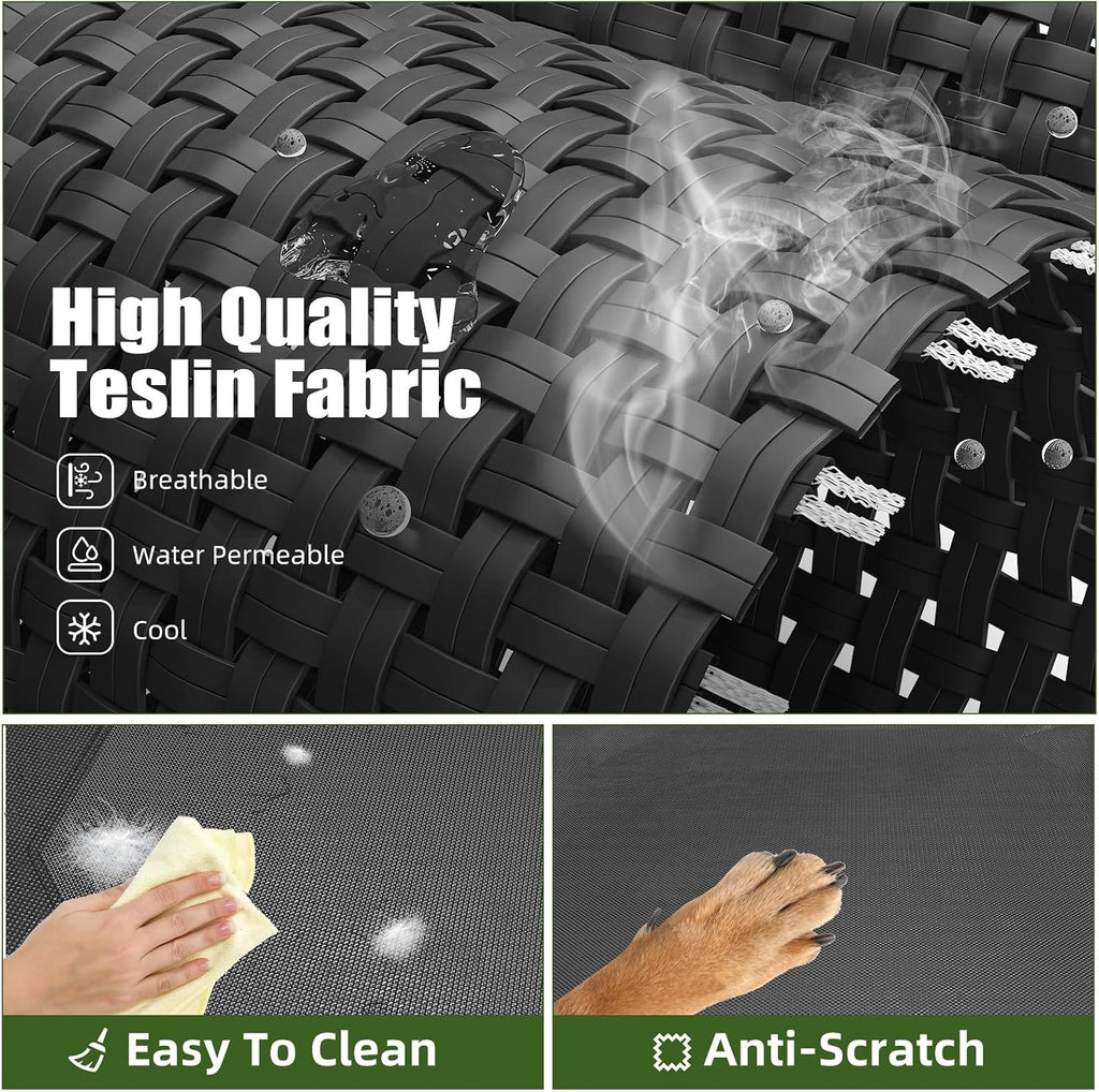 Elevated Dog Bed for Large Dogs, Waterproof XL Pet Cot with Breathable Mesh, Outdoor & Indoor Cooling Dog Bed, Raised