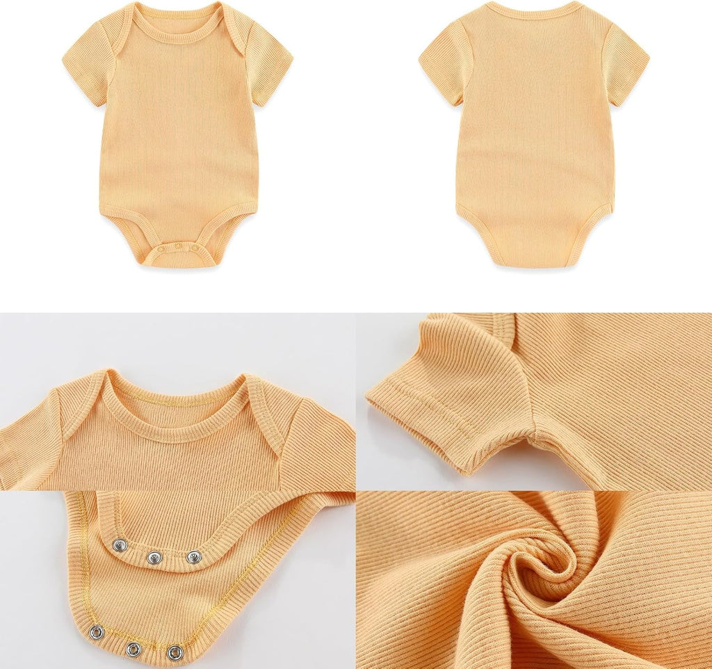 Baby Girls & Boys 5‐Pack Short Sleeve Bodysuits 0‐
