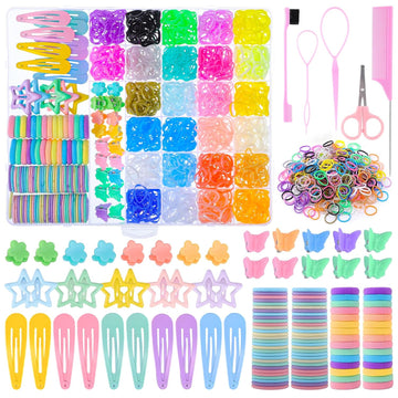 Hair Accessories for Little Girls Toddlers 2065 PCS Hair Ties Clips Kit
