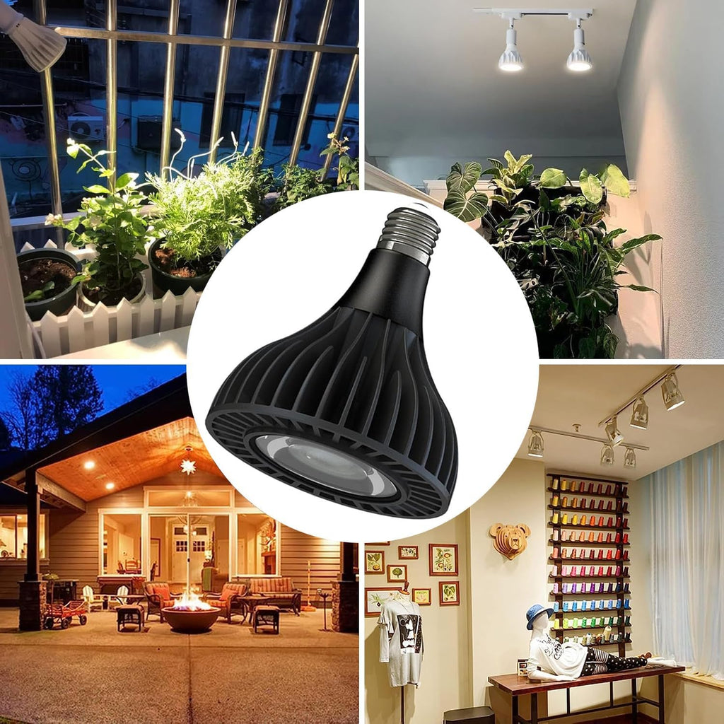 PAR38 LED Flood Light Bulb Dimmable, 35W 3300 Lumens 300W Equivalent 6000K Cold White, COB LED Outdoor Spotlight,E26