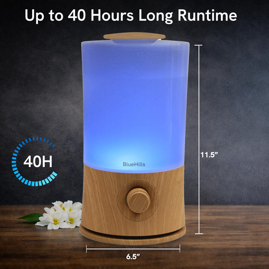 Premium 2000 ML XL Large Essential Oil Diffuser Light Wood Grain