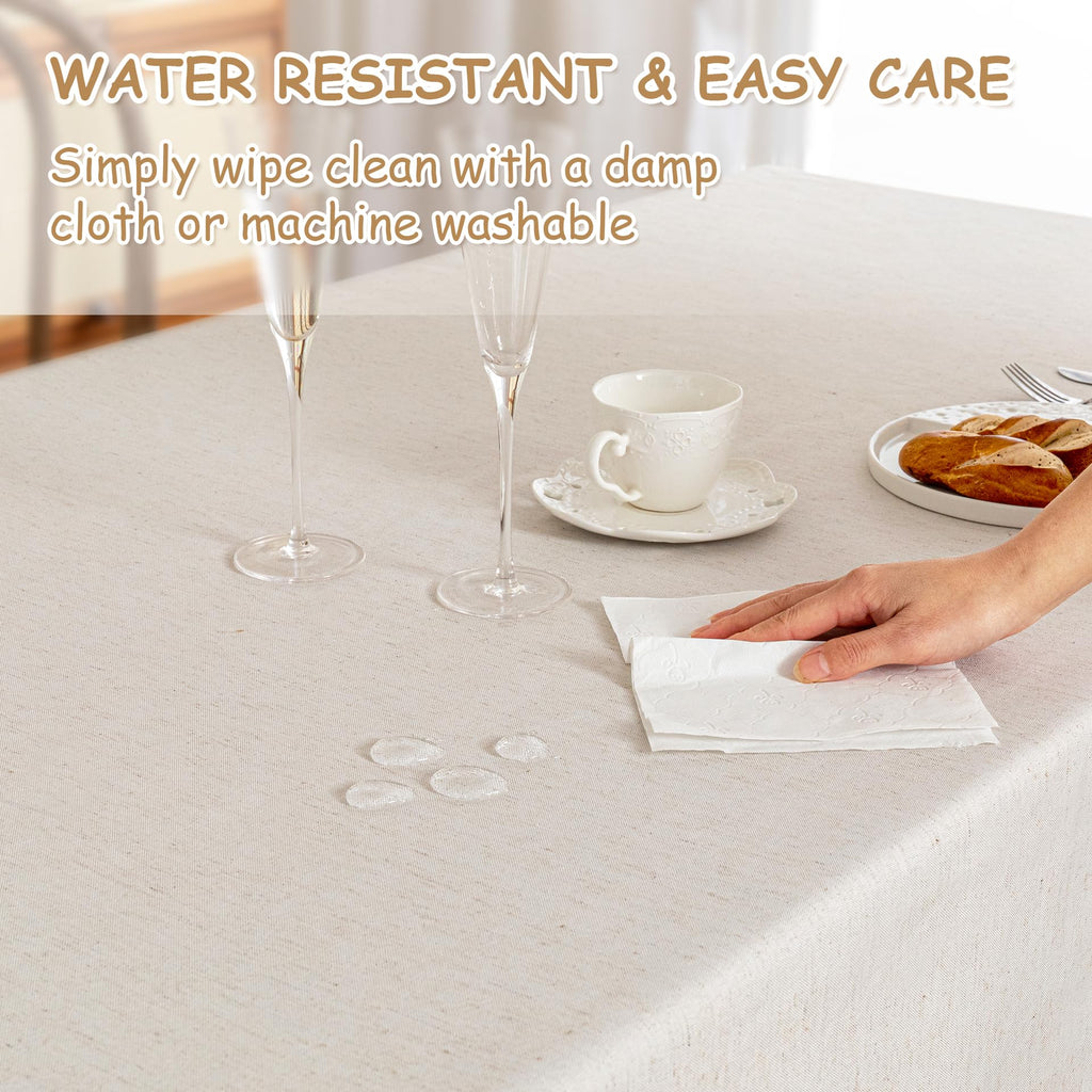 Table Cloth 60x102 in Rectangle Table, Waterproof Tablecloths