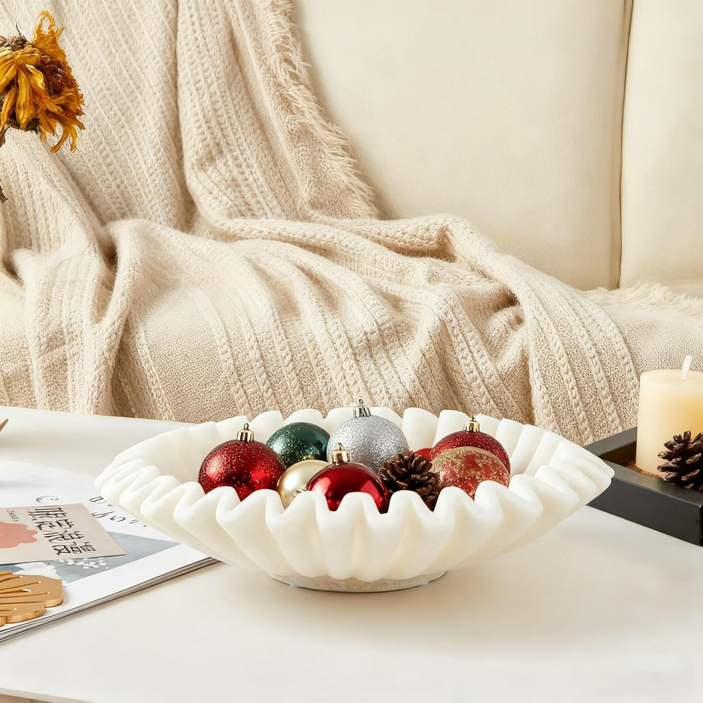 Marble Decorative Bowl, Modern Handicraft Bowls Decor,Jewelry Tray, Decorative Fruit Bowl Counter, Stylish Key