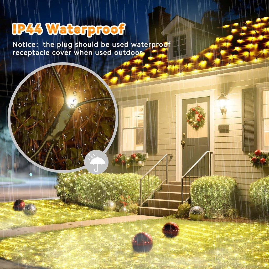 21FT x 5FT Christmas Net Lights Outdoor Mesh Lights Connectable