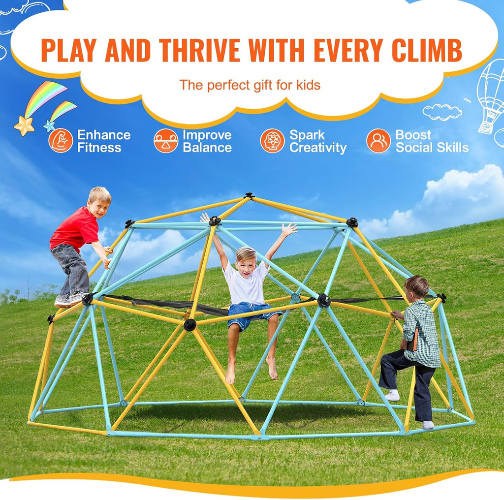 Climbing Dome for Kids 3 to 10 Years Old 10FT Geometric Dome Climber
