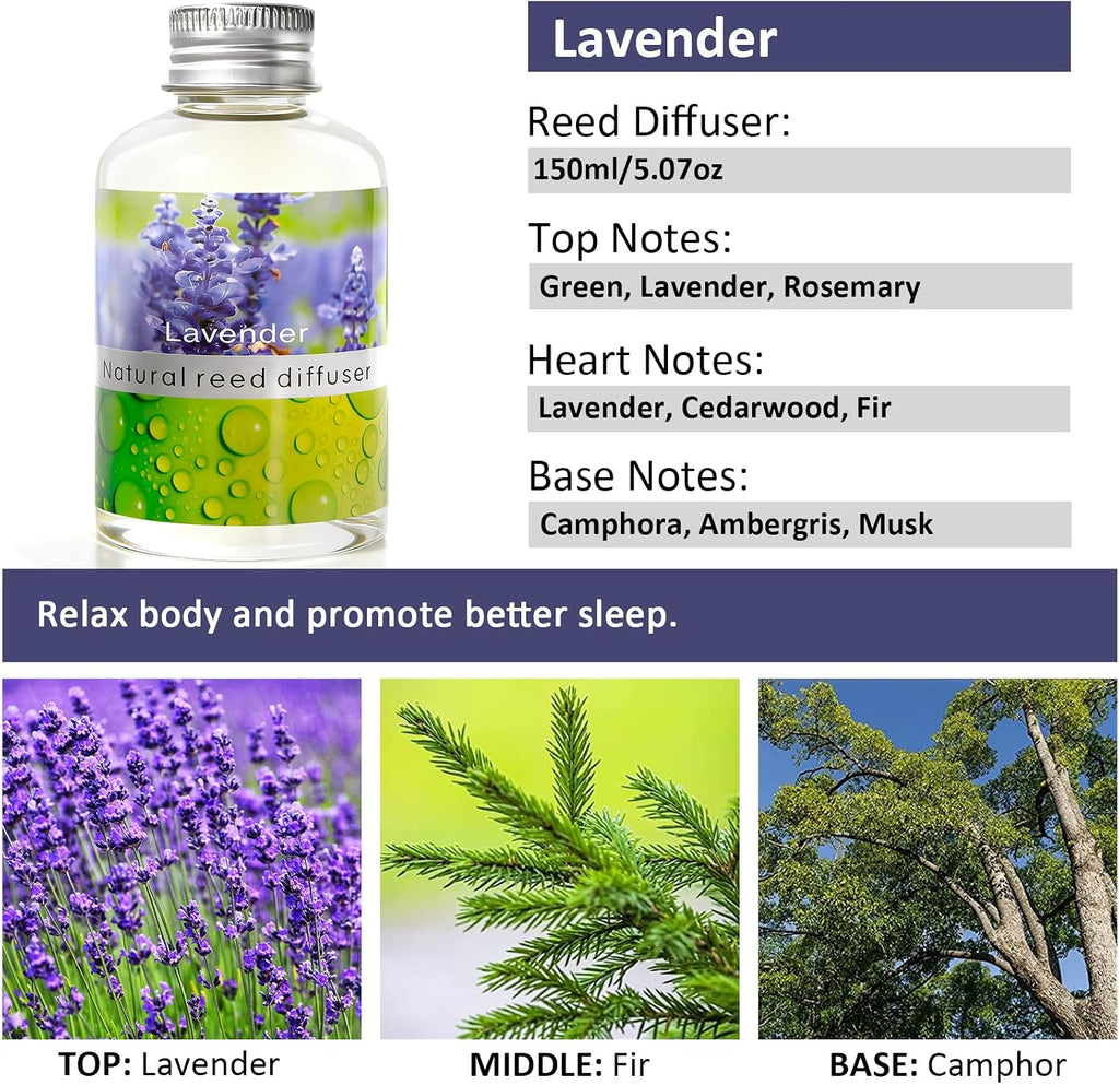 Reed Diffuser Set, Home Fragrance & Decorative Diffuser, Dried Flower Aromatherapy Oil Set, Oil Diffuser Sticks