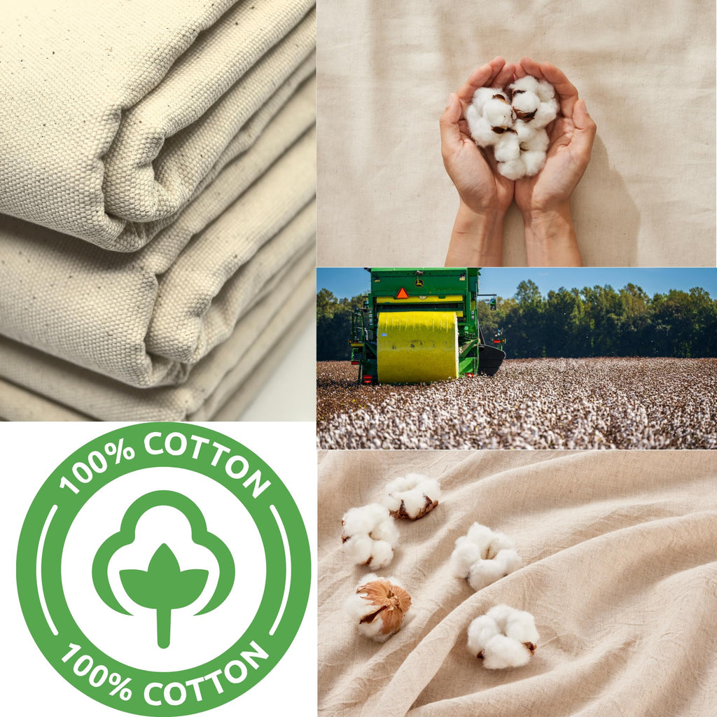 Canvas Fabric - Natural%100 Cotton Duck Canvas Fabric by The Yard - Canvases for Painting, Arts and Crafts, Covers