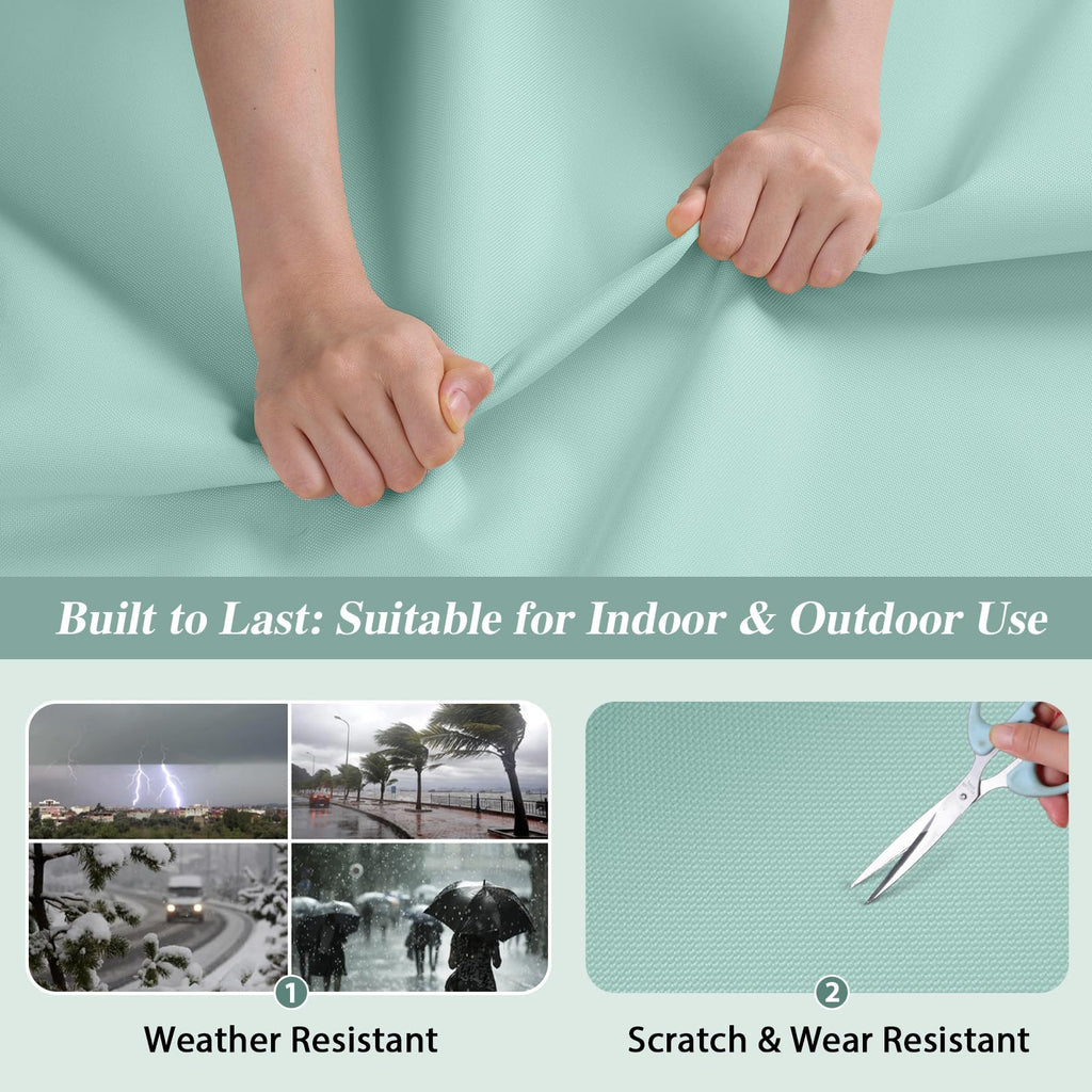 100% Waterproof Fabric Marine Canvas, 58" W 600D, 20 Yards Aqua