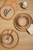 Ceramic Dinnerware Set for 4,Reactive Glaze Plates and Bowls Sets,Microwave Safe,Chip-Resistant Dish Set,Perfect for