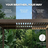 10' x 10' Louvered Pergola Outdoor Aluminum Pergola Kit with Adjustable Roof